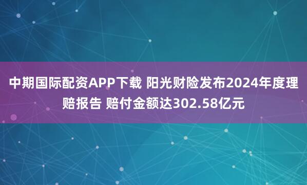 中期国际配资APP下载 阳光财险发布2024年度理赔报告 赔付金额达302.58亿元